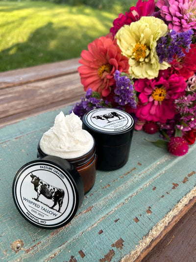 Whipped Tallow. Grassfed Tallow. Tallow Balm. Tallow Face Cream. Natural Skincare. Non Toxic.Unscented Tallow. Scented Tallow.Small Batches